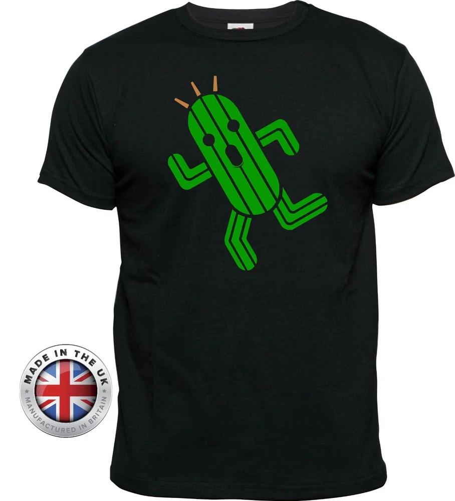 Final Fantasy T Shirt Cactuar Cactus Black TShirt Unisex Or Ladies Fitted S