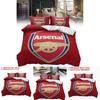 Arsenal Football Club Soccer Print Duvet Cover Set With Polyester Material For Sports Fans Bedroom Decor