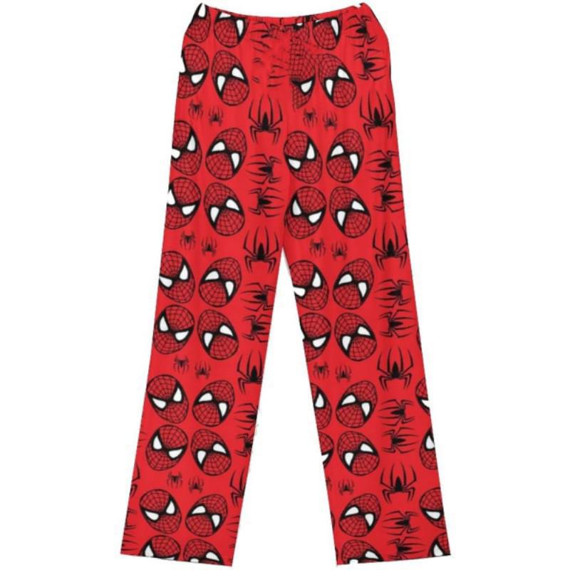 Women's Cartoon Cat Fleece Pajama Pants - Cozy Flannel for Autumn/Winter