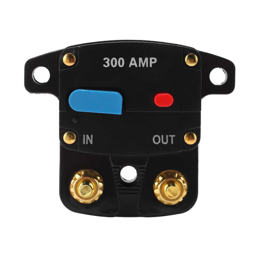 Car Audio Circuit Breaker Manual Reset Fuse Inline Inverter Holder for Car Audio Stereo System Boat Trucks Buses 300A