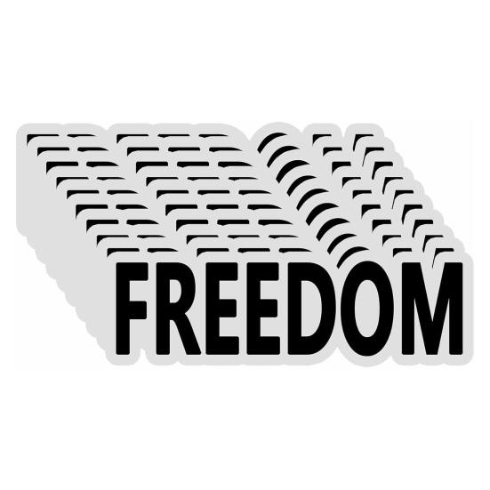 10Pcs Freedom Stickers Self-adhesive Removable Weatherproof Laptop Bumper Decal Window Waterproof Car Stickers