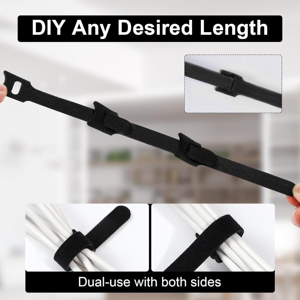 50/20/10PCS Cable Tie Management Home Wire Organizer Nylon Magic Tape Wire Tie Cable Winder Tape Protector Reusable Paste Strap