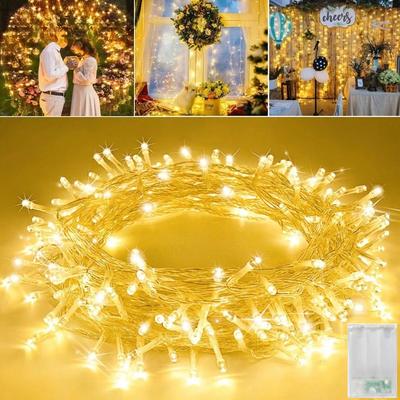 10/20/40 LED Lichterketten, Wasserdichte Dekorationsleuchten für Weihnachten, Garten, Schlafzimmer, Hochzeit & Feierlichkeiten