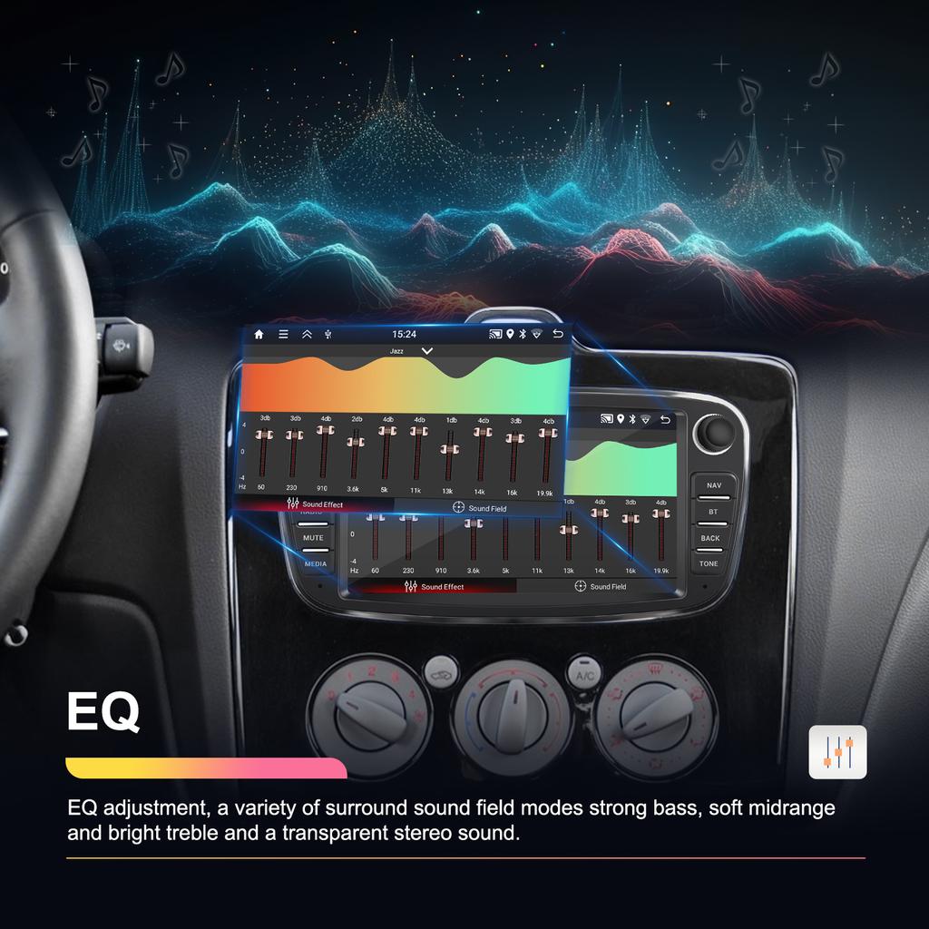 UZYJ9 Podofo 2+64GB Wireless Carplay AndroidAuto Car Radio Car Video Player GPS For Ford Focus Mondeo C-MAx S-MAX Galaxy Il Kuga