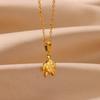 Cute Sea Turtle Pendant Stainless Steel Necklaces For Women Gold Color Animal Aesthetic Pendant Necklace Aesthetic Jewelry