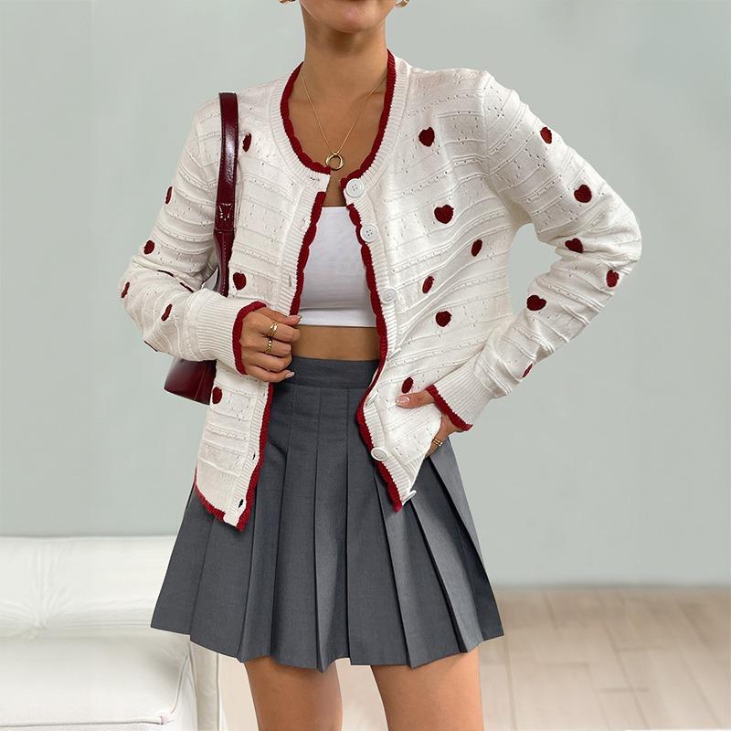 Women's Fashion Casual Fall Winter Love Letter Print Long Sleeve O-Neck Sweaters