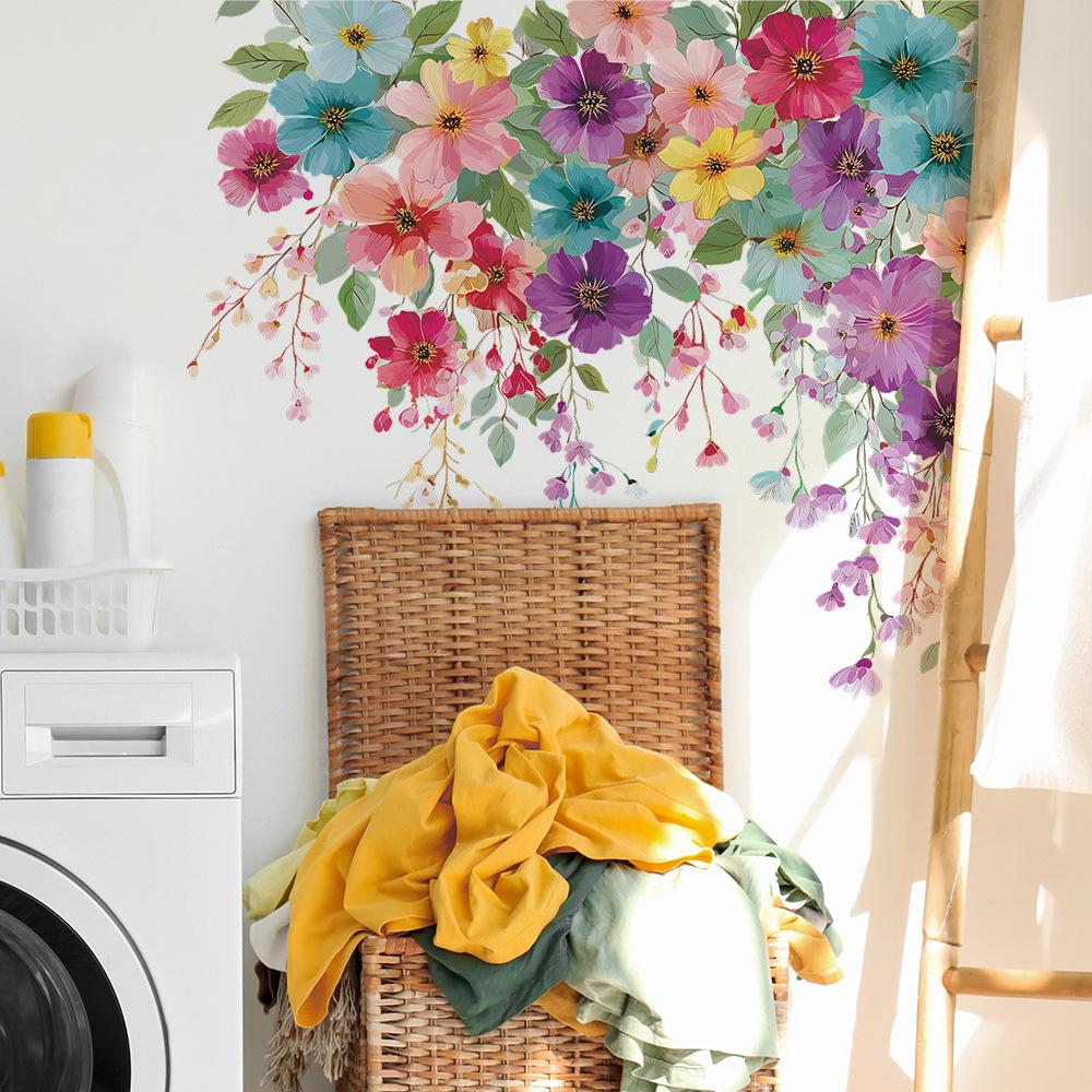 Colorful Flower Bedroom, Living Room, Entrance Hall, TV Background, Decorative Wall Stickers