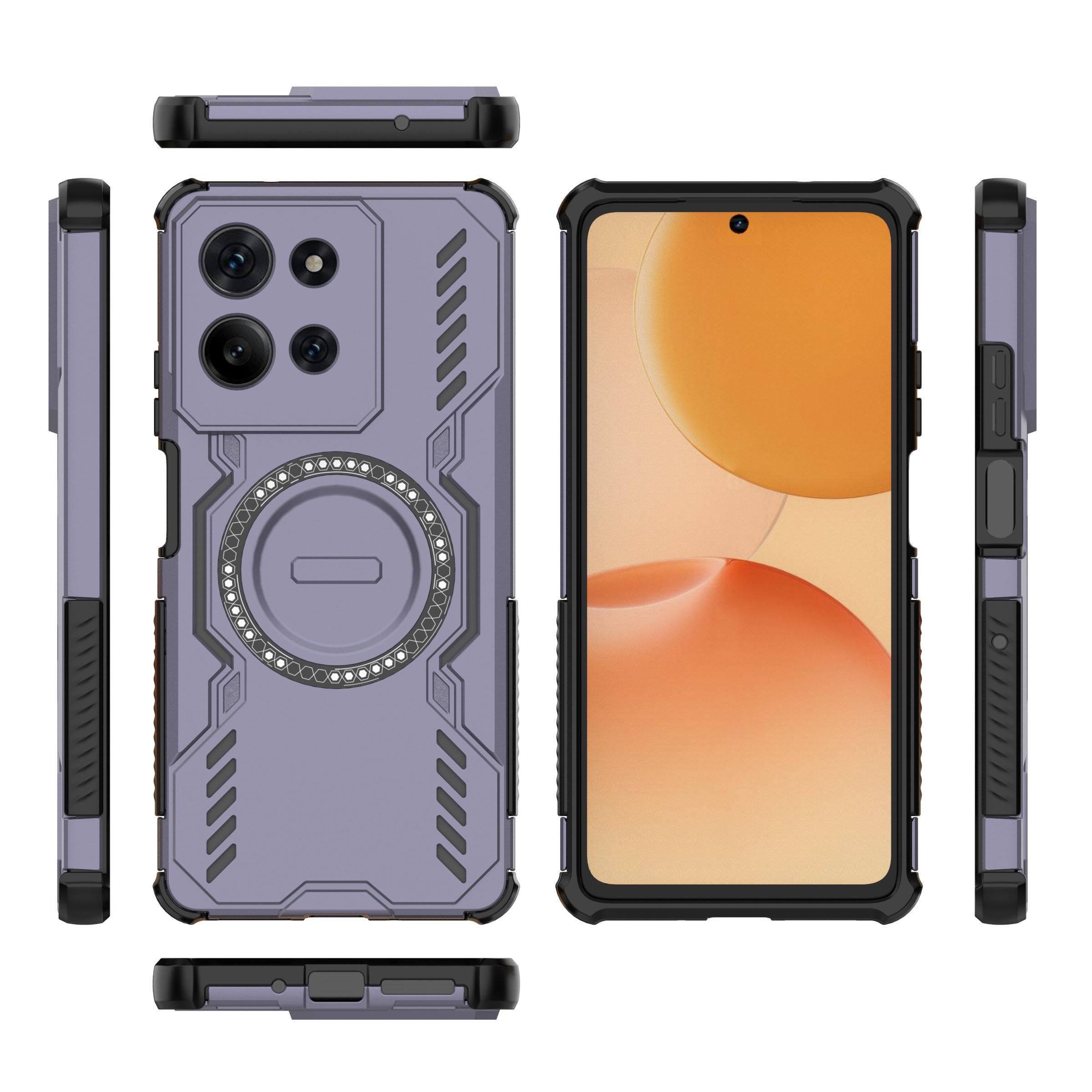 

For Motorola Moto G75 5G Case Magnetic attraction Armor Bumper For Motorola Moto G75 Heat dissipation Case For Motorola Moto G75 Motorola Moto G75 фиолетовый