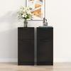 VidaXL Buffets 2 pcs noir 30x30x70 cm bois d'ingénierie 811118