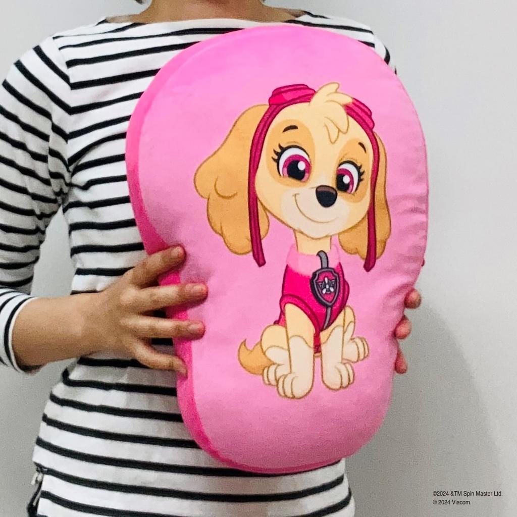MORIPiLO Paw Patrol Skye Body Pillow Soft and Soft to the Plush Nap Morishita Pillows (Soft Die-Cut Cushion) Touch, Toy, Pillow, Pink, 38x30x10cm,