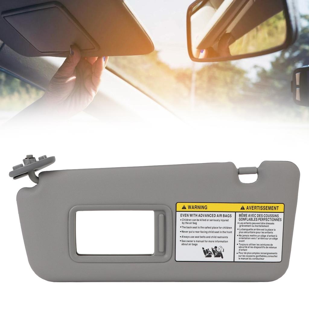 7432042420B0 Gray Left Driver Side UV Proof Easy Install Colorfast Sun Visor with Makeup Mirror for  2004 To 2005