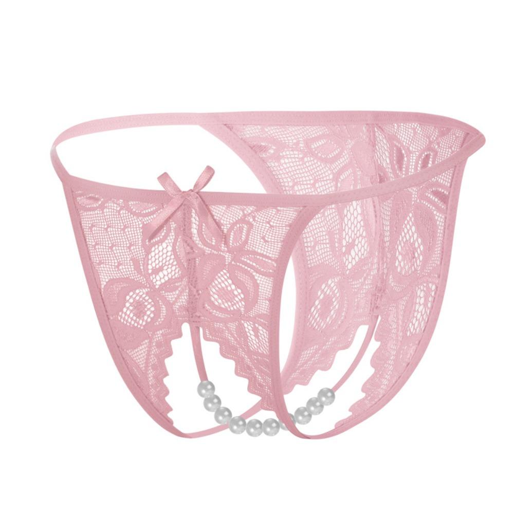 Hollow-out Mesh Lace Briefs Low-waist Women's Thong Sweet Lace Seamless Panties  Female