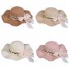 Wide Brim Bow Straw Hat Boho Sun Protection Cap Comfortable To Wear Women's Sun Hat  Beach