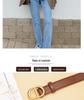 Bestseller Damen-Taillengürtel aus schwarzem Rindsleder - Vielseitiges Modeaccessoire für Jeans