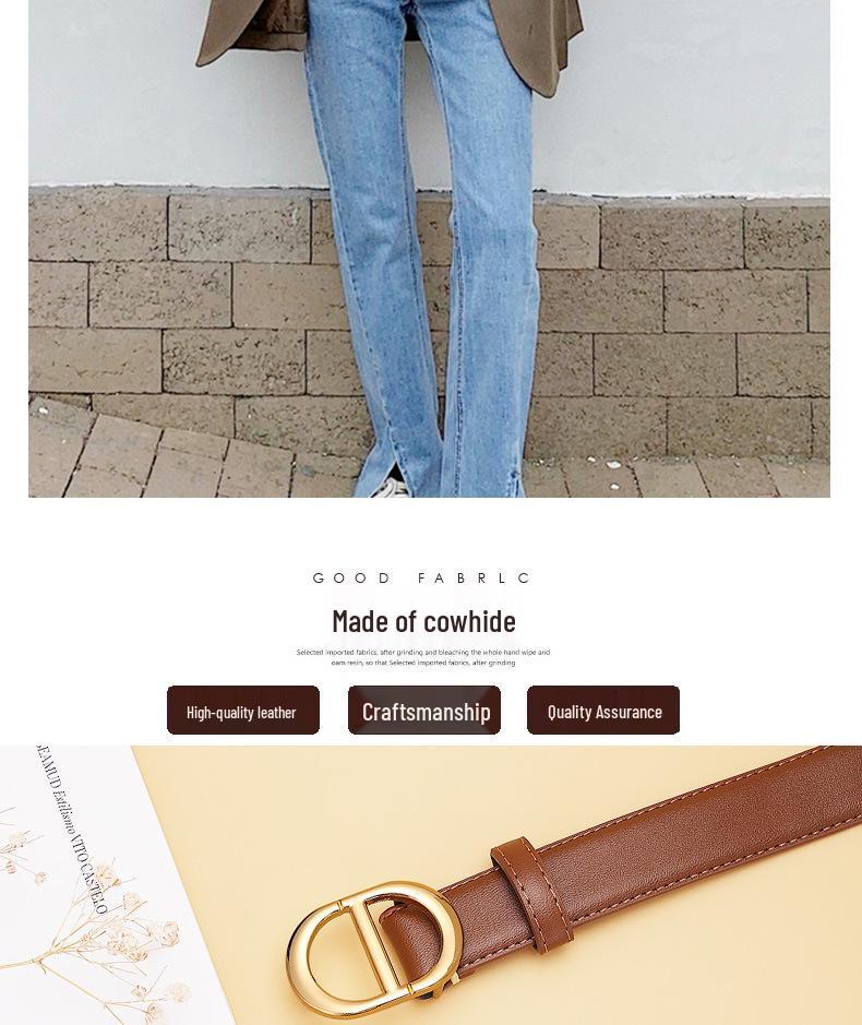 Bestseller Damen-Taillengürtel aus schwarzem Rindsleder - Vielseitiges Modeaccessoire für Jeans