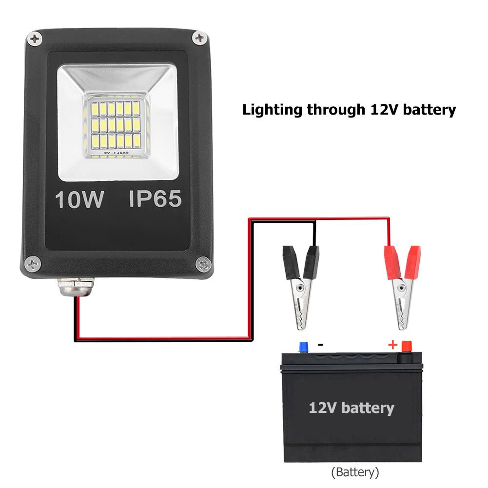 Garden Outdoor Lighting Lamp IP65 Waterproof LED Flood Light 12V 10W/30W 6500K Outdoor Wall Projector Floodlight