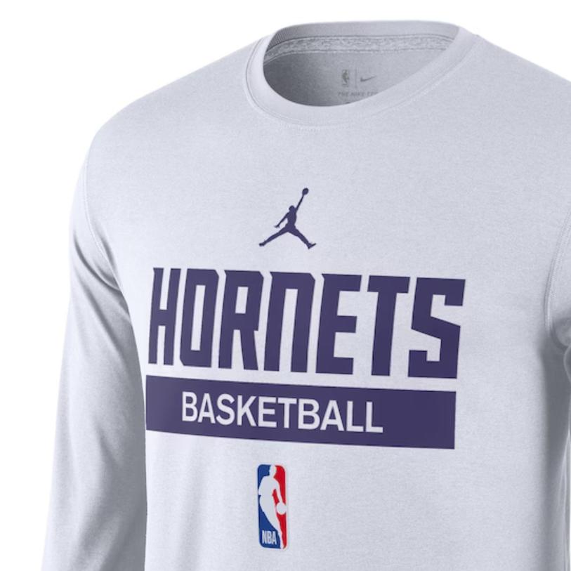 Jordan Brand NBA Charlotte Hornets 2022/23 Legend Performance Crew Neck Long Sleeve Basketball Shirt Unisex Tops DR6508-100