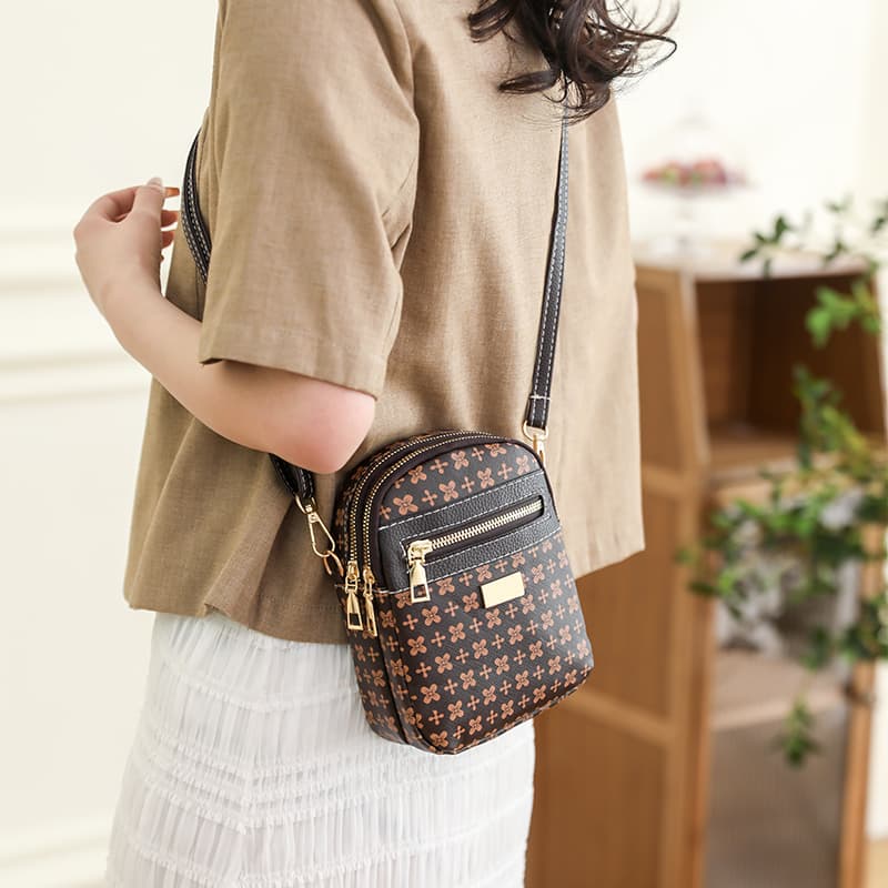 Crossbody bag Mobile phone bag Mini women's printed shoulder bag