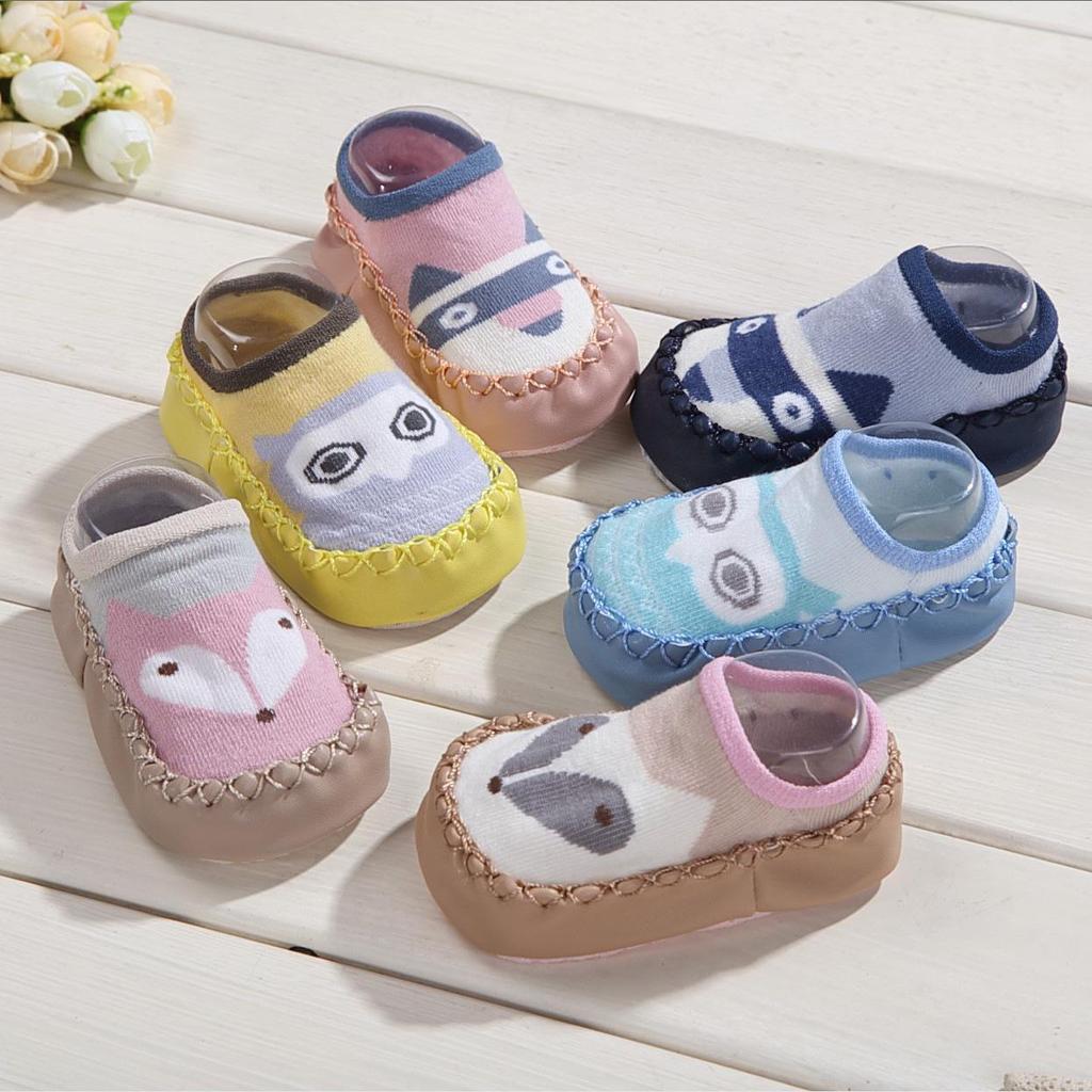 New Spring & Autumn Cartoon Baby Shoes & Socks - Soft Sole Walking Socks for Boys & Girls