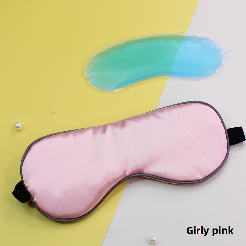 Simulated silk eye mask sleep eye patches double-sided silk shading ice compress sleep eye protection