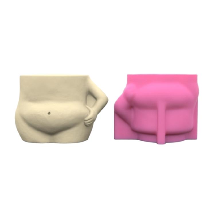 Belly Shape Silicone Vase Molds Candle Holder Moulds for DIY Crafting Concrete 1