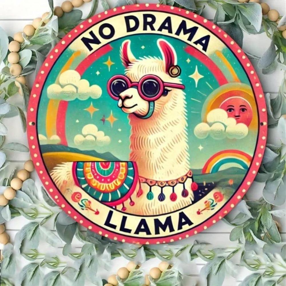 Vibrant Camel Metal Art Round Aluminum Wall Decor For Home And Garden
