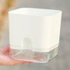 Yousheng Square Self Watering Pot with Drainage Hole Clear Reservoir Indoor Outdoor Plants Planting Pot Herbs Succulents Flower Planter with Wick