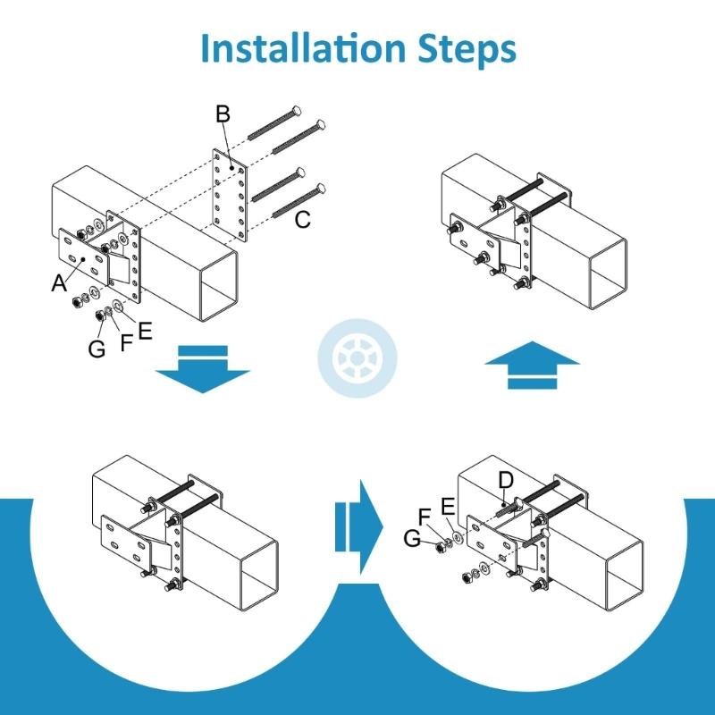 Suport Universal de Montare Roată de Rezervă pentru Tipare cu 4 5 6 Prezoane Instalare Rapidă Fixare Sigură Pentru Remorcă