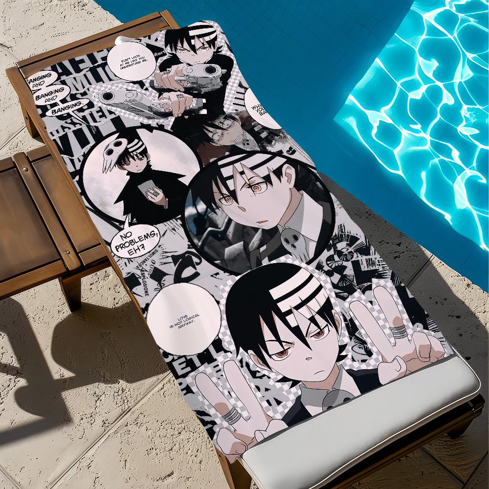 S-Soul anime cute Towel Beach Quick Dry Soft E-Eater Pool Towels Gift for Travel Gym Shower Camping sports