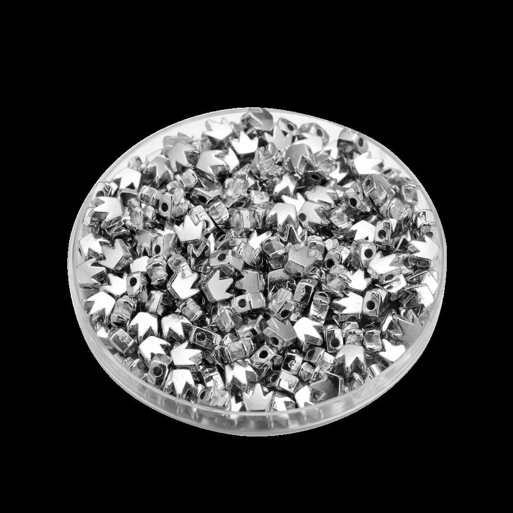 Electroplated CCB Metal Heart, Butterfly, and Clover Spacer Beads for Bracelets.
