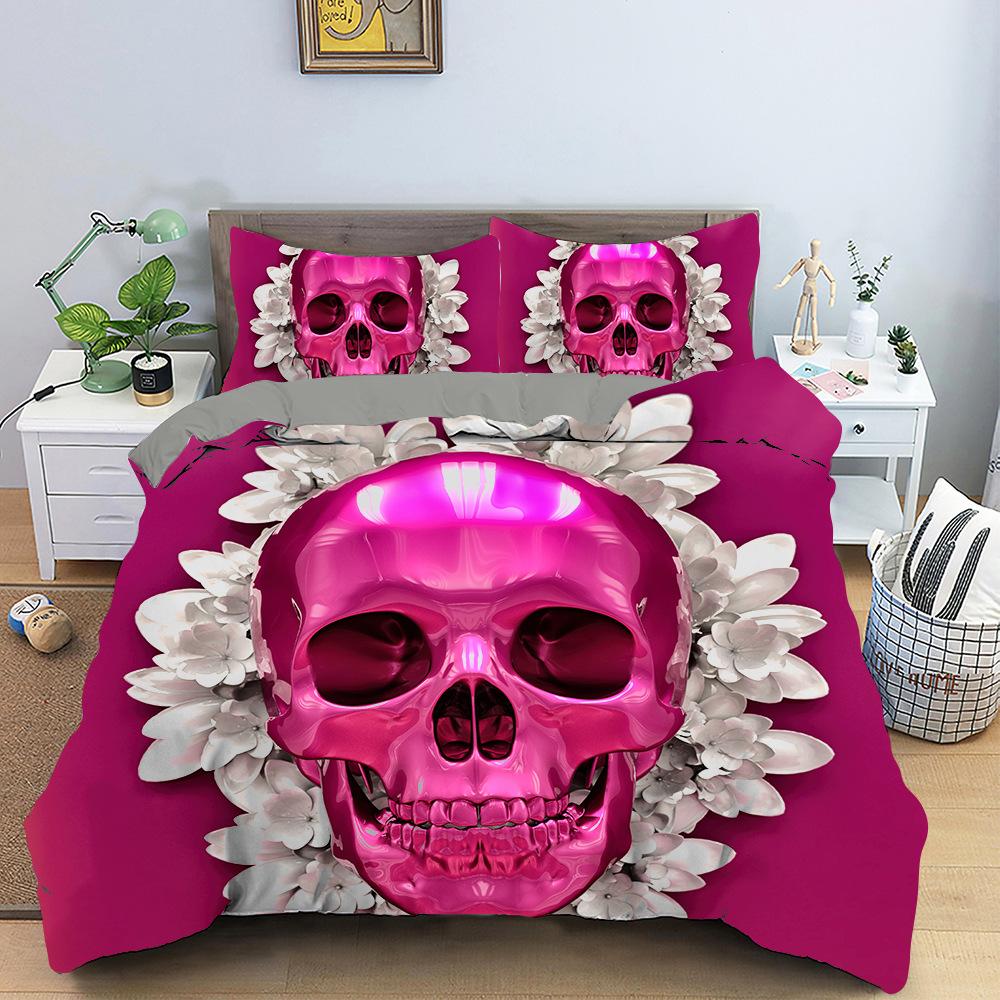 

3D комплект постельного белья на Хэллоуин с тыквой и призраком, пододеяльник, наволочка, 2/3 шт., AU/DE/EU/US, полный размер, мягкое и легко чистящееся украшение для спальни DE 100x135cm