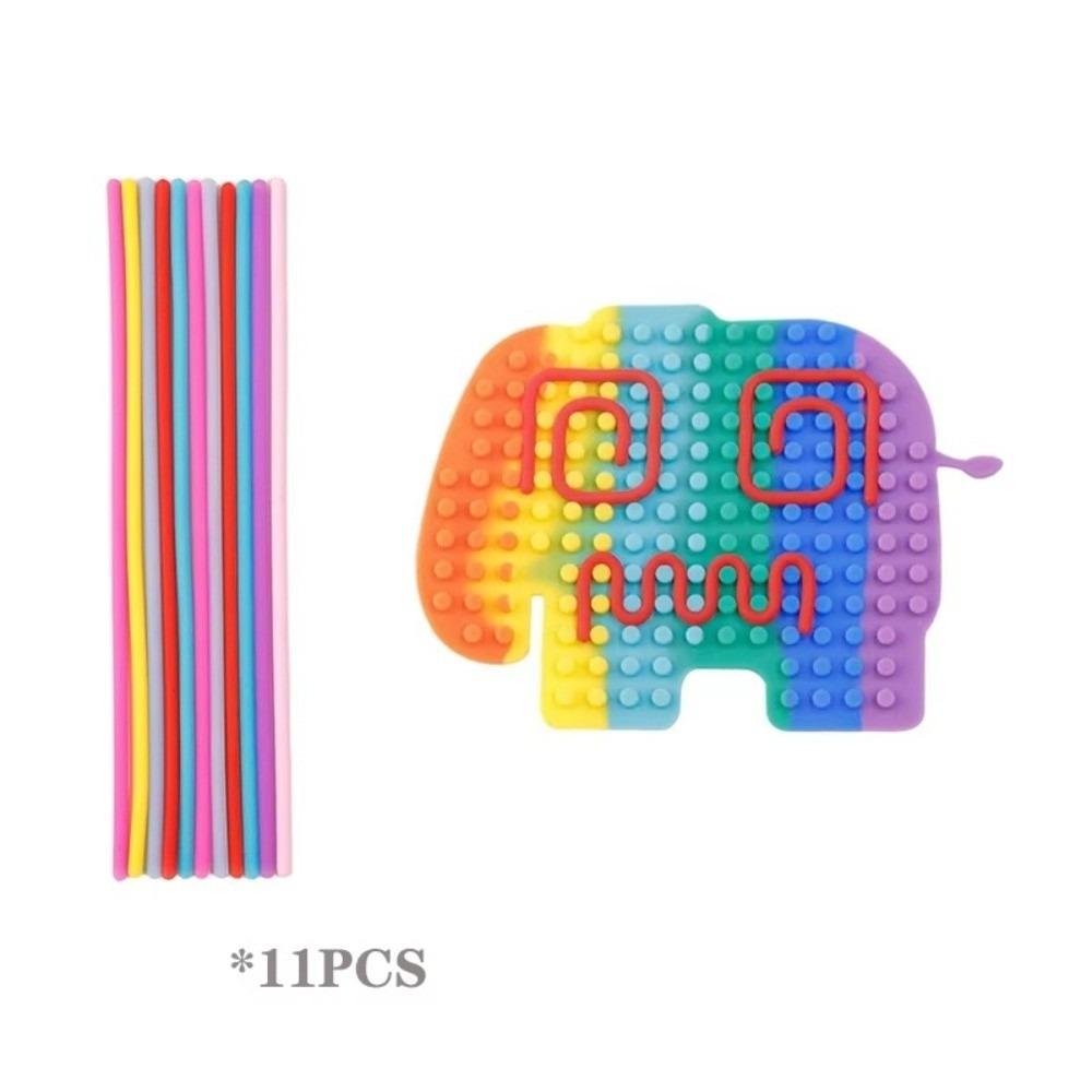 Cartoon Sensory Activity Board With 11 Rods Silicone Toys Children's Educational And Stress-Relieving Toys for Kids Adult