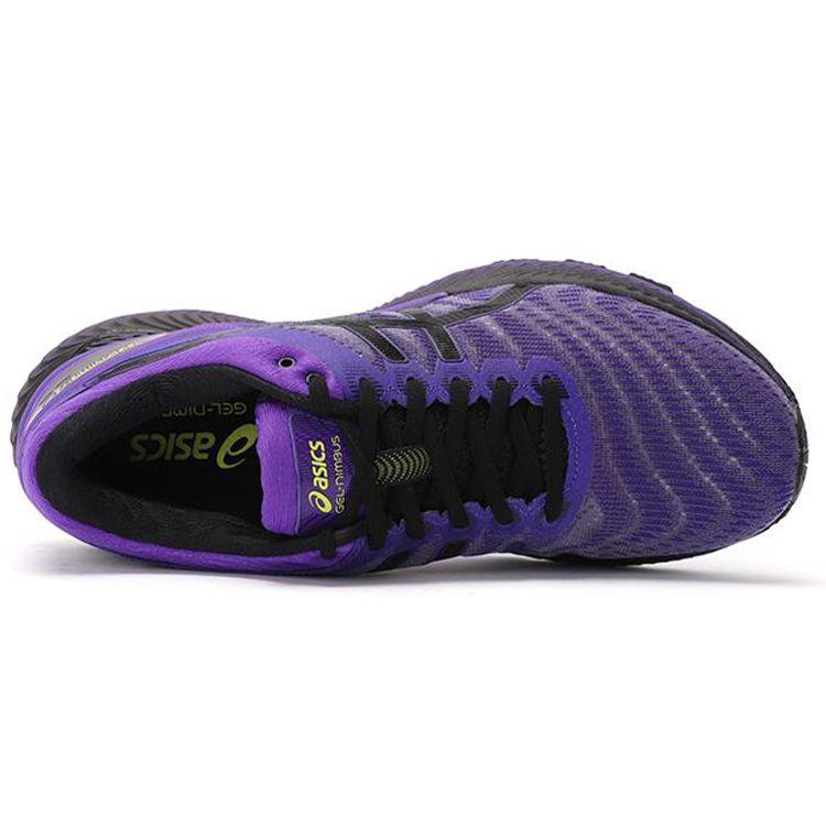 Asics Gel-Nimbus 22 Trendy Comfortable Fabric Low-Top Marathon Running Shoes Men Sneaker Purple Black 1011B087-500