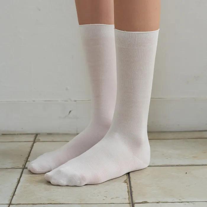 [26SS] BIARRITZ Syrup Solid Crew Socks 4 Colors