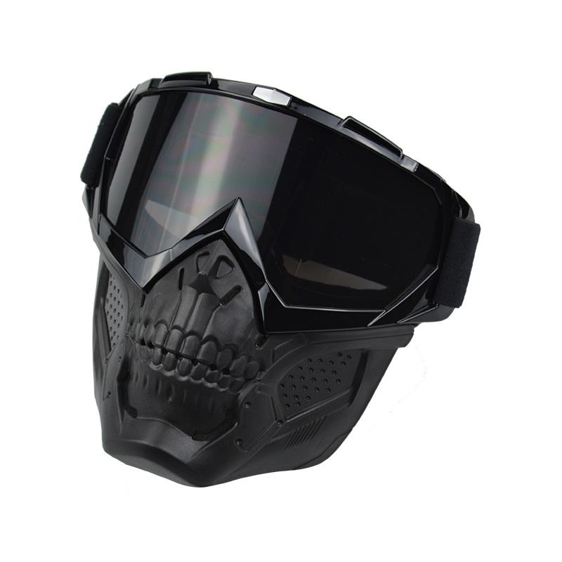 Anlorr Motorcycle Goggles Windproof Tactical Mask Dustproof Goggles With Face Protection Shield Mask