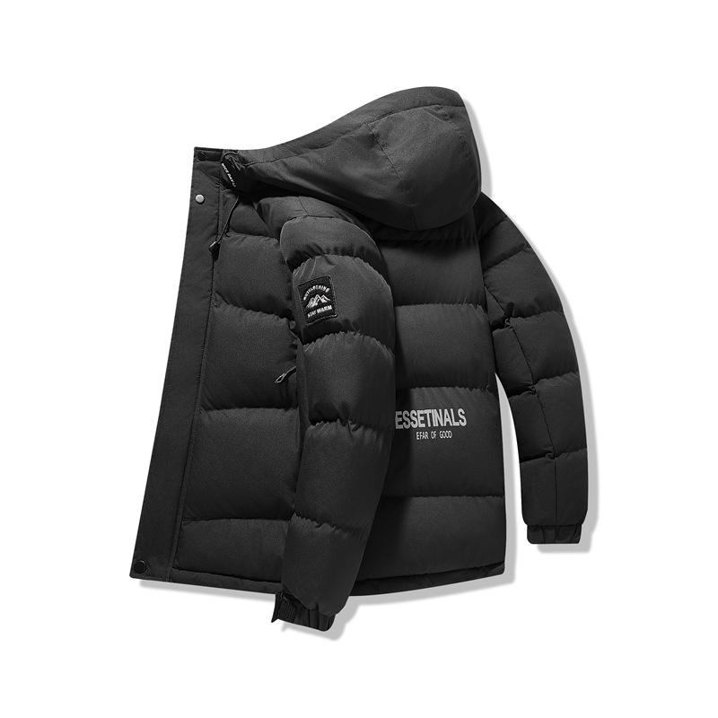 High-End Winter Cotton-Padded Coat Men's Thick Loose Trendy Fashionable Warm Cotton Cloth Hooded Large Cotton-Padded Jacket Winter Windproof Jacket