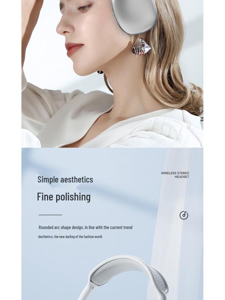 2025 Model Apple-Compatible Over-Ear Wireless Bluetooth Headphones with Heavy Bass