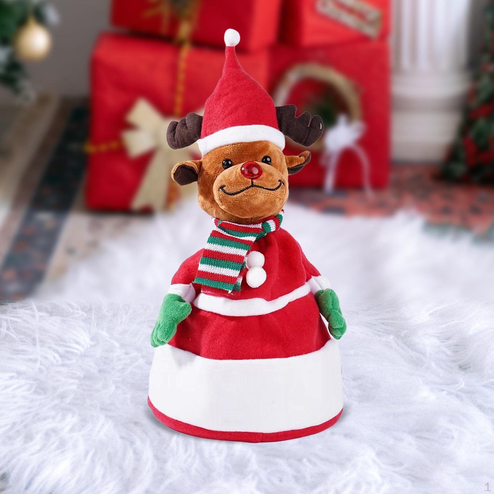 

Рождественская анимированная игрушка электрическая танцующая музыкальная кукла с огнями поющая плюшевая игрушка Elk