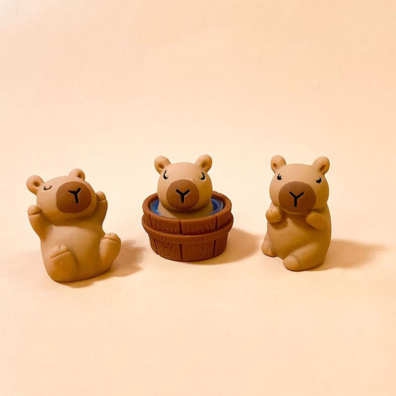 Mini Capybara Resin Miniature Figurine Resin Diy Accessories Desktop Small Ornaments Homemade Car Decoration Figurines