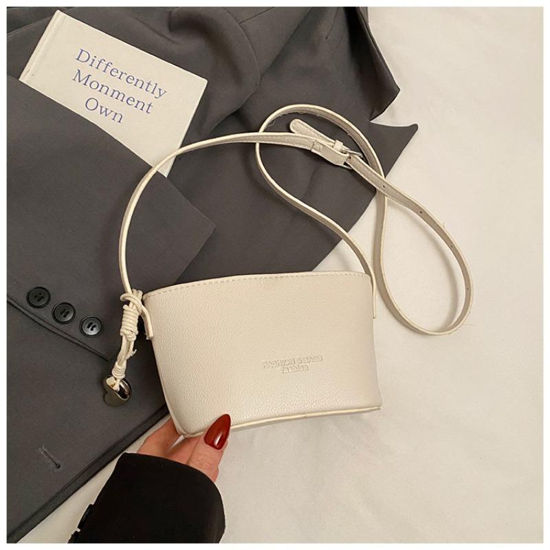 

Новая нишевая сумка-тоут ведро однотонная простая модная повседневная на плечо мессенджер для поездок на работу универсальная и практичная no pendant белый