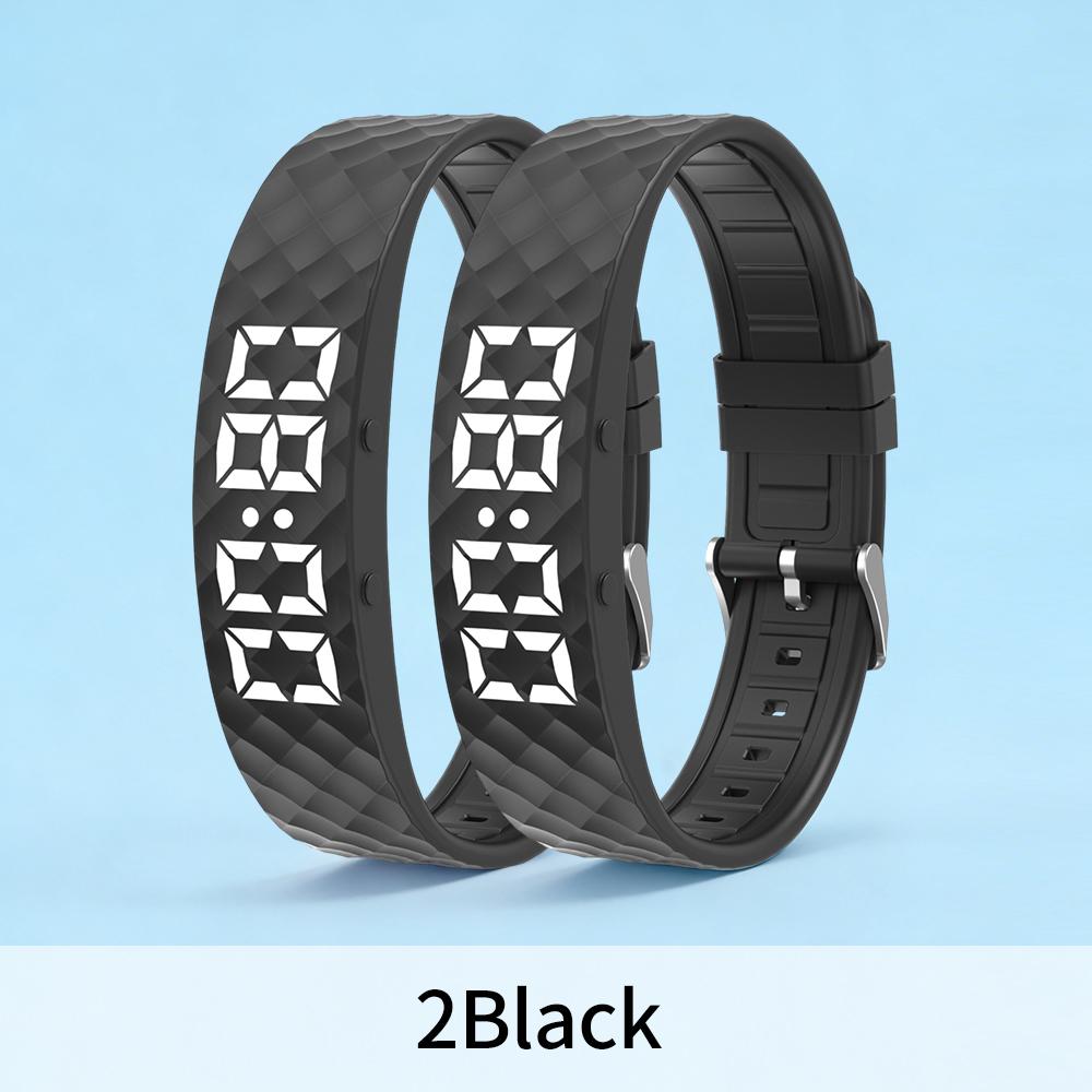 Braccialetto Intelligente LED Digitale Impermeabile Smart Clock Smartband Con contapassi per la corsa Monitor Smart Band Allarme Vibrante Promemoria