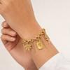Flower Gold Plated Bracelet Bow Charm Bangle Sweet Hollow Bracelet  Women