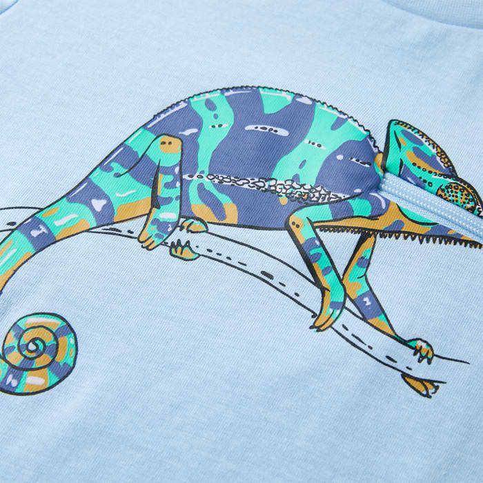 T-shirt pour enfants avec manches courtes bleu clair 92/104/116/128/140