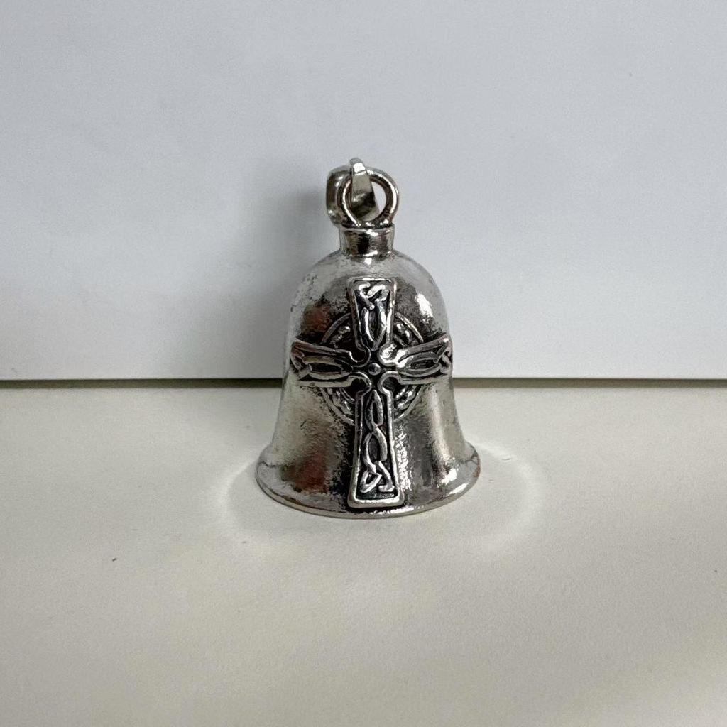 In Stock Nordic Viking Retro Bell Necklace - Lucky Cross Charm