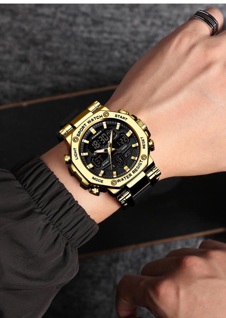 FOXBOX Multifunctional Waterproof Sports Watch for Men & Women, Luminous, Fashionable, Ideal for Commuting