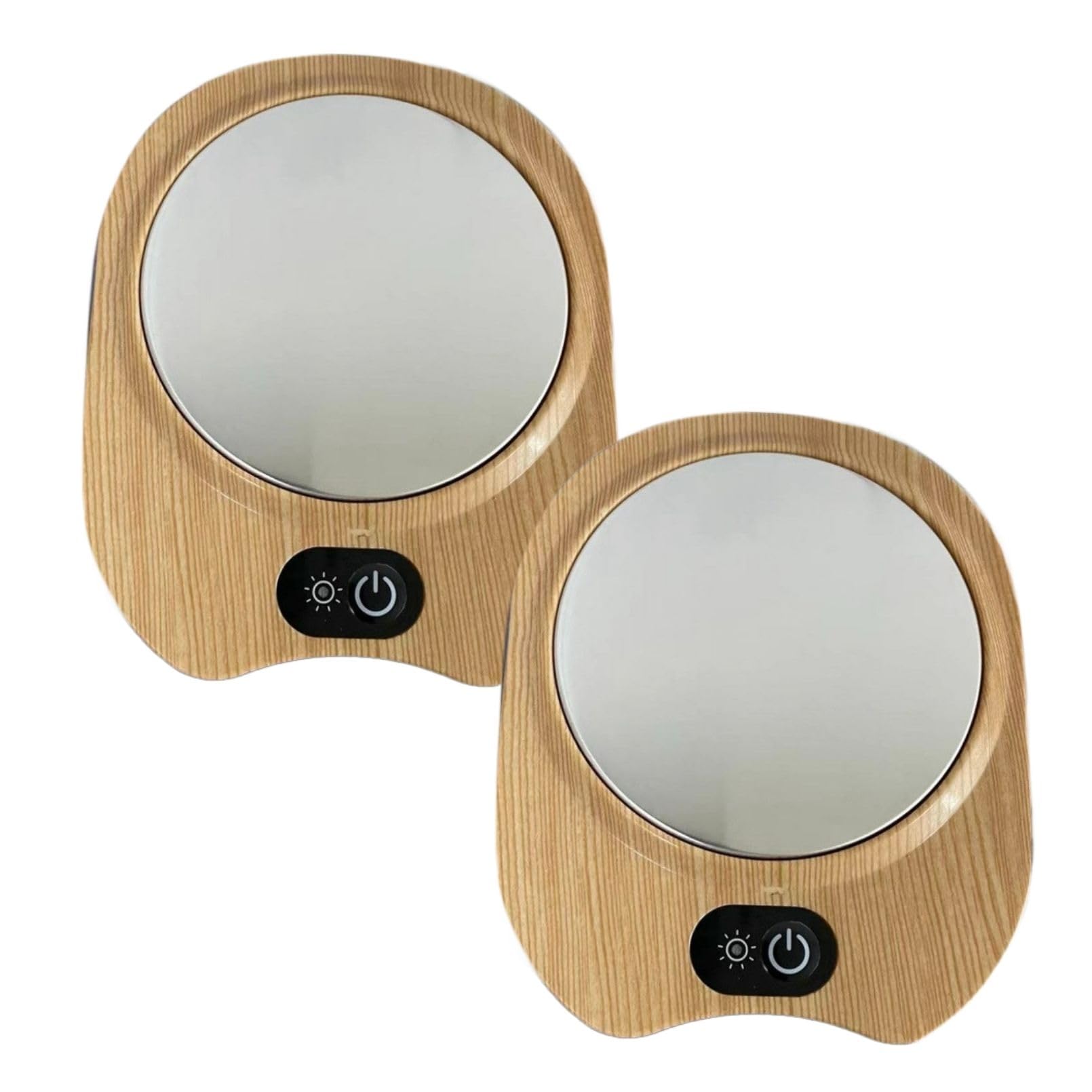 

CAWKAY Cup Warmer, Set of 2, with Insulated Coasters, USB Powered, Perfect for Offices, Desks, Living Rooms, or Tabletops (Woodgrain Brown)