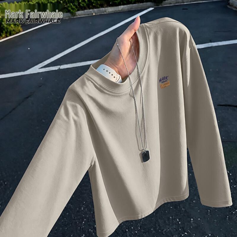 Mark Fairwhale Men's Cotton Long-Sleeve Casual T-Shirt