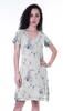 Moomaya Printed V-Neck Nightgown Sleepwear For Women  s  Nightwear  Soft