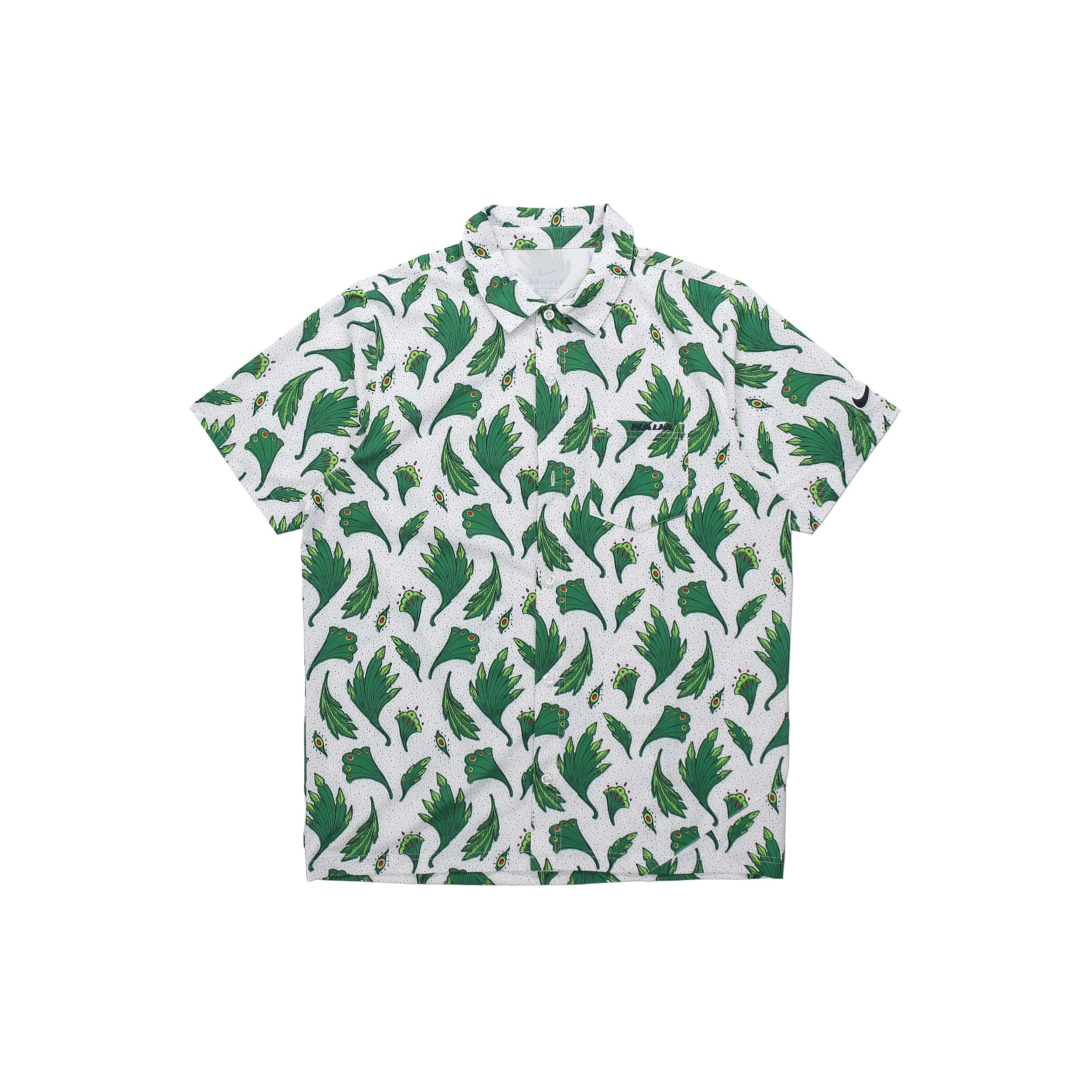 Рубашки Nike Мужские Белая Воротник-стойка Умеренная Рубашка CU1417-100 XXL