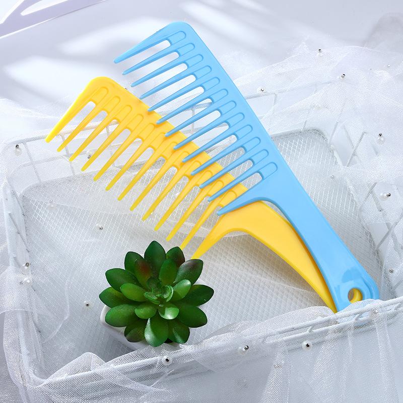 Blue Hairdress Comb Heat Resistant Woman Wet Hook Curly Hair Brushes Coarse Wide Spikes Tooth Styling Tools Accessories New Pink